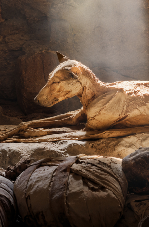 Archeológovia objavili v egyptskej hrobke šestnásť múmií a psa
