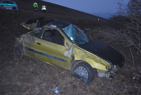 Muž pri venčení psa objavil vrak auta. Z dvoch mladíkov jeden nehodu neprežil