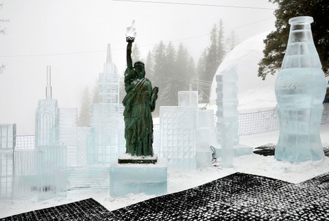 Ľadové sochy v Tatrách hotové výtvory