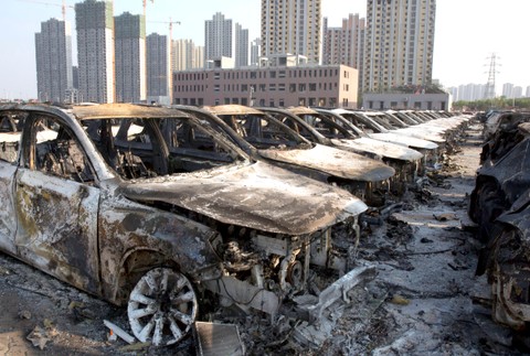 Čína -výbuch v prístave 2