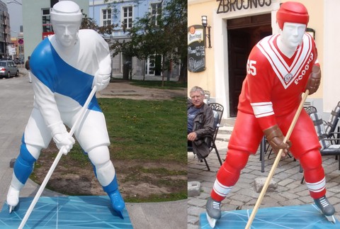 sochy hokejistov v ľudskej veľkosti