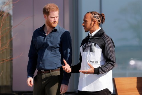 Prince Harry a Lewis Hamilton
