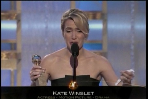 Kate Winslet na Zlatých glóbusoch
