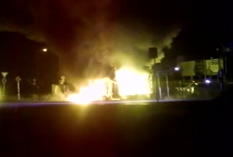 Na Silvestra majiteľovi niekto podpálil bagre