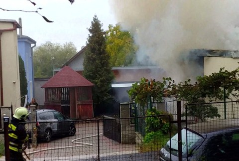 Požiar pohrebníctva