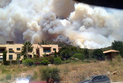 Španielsko Mallorca požiar 3