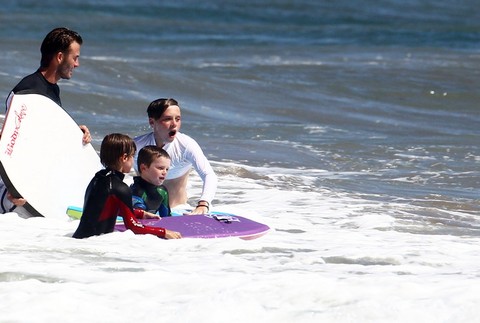David Beckham_deti_dovolenka_Malibu