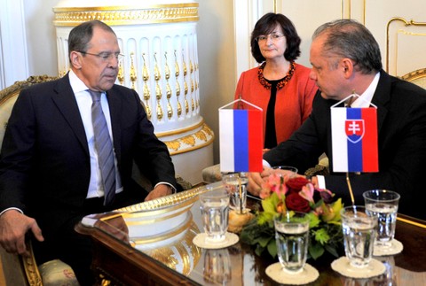 Lavrov a Kiska na stretnutí
