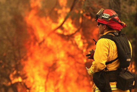požiar na severe Kalifornie