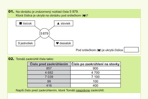 Testovanie žiakov 5. ročníka - Matematika