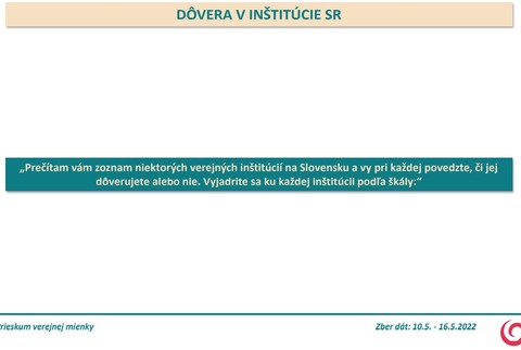 Prieskum AKO: Dôveryhodnosť inštitúcií