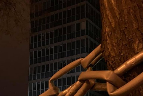 Reťaz pred ministerstvom práce