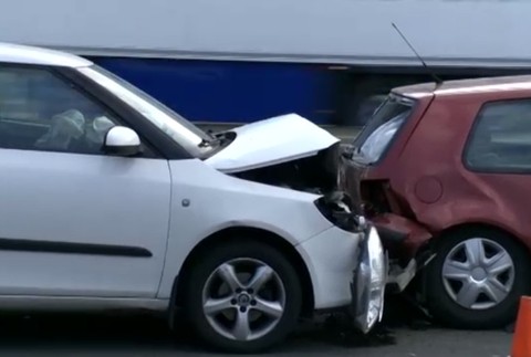 Košice - zrážka troch áut