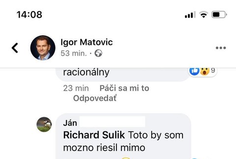 Prestrelka medzi Richardom Sulíkom a Igorom Matovičom