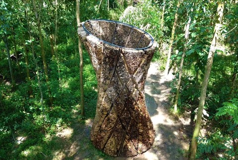 Bambusová chladiaca veža