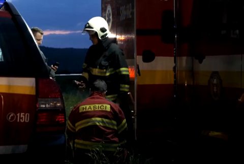 pád lietadla hasiči