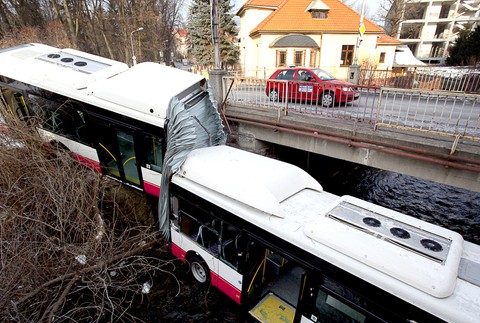 Banská Bystrica nehoda potok zranený vodič