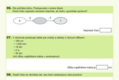 Testovanie žiakov 5. ročníka - Matematika