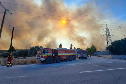 požiar grécko rodos hasiči trafostanica 4. deň (7)