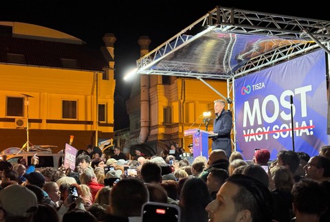 Predvolebný míting TISZA v Siofóku