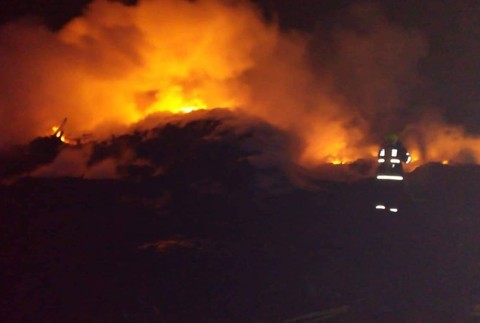 Požiar skládky Zohor 