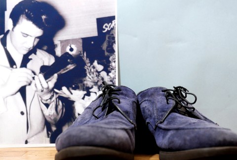 Elvis Presley modré topánky