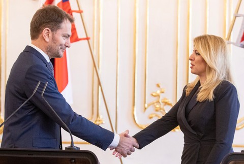 Igor Matovič u prezidentky Čaputovej