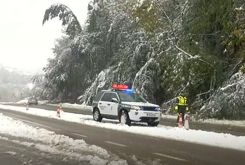 Snehová búrka zasiahla Španielsko