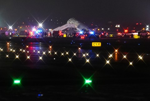 zrazka lietadla s vozidlom v new yorku 