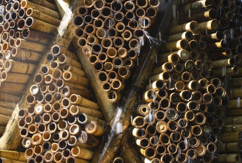 Bambusová chladiaca veža