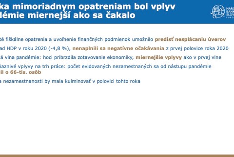 Správa o finančnej stabilite - máj 2021