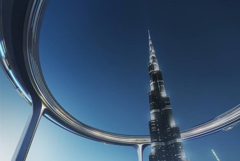 Prstenec okolo mrakodrapu Burdž chalífa