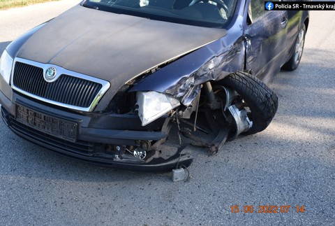 Dopravná nehoda pri Trnave