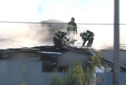 Požiar výrobnej haly pri Humennom. 