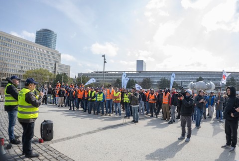 Protestné zhromaždenie Federácie strojvodcov SR