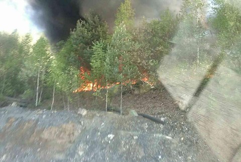 Požiar smetiska v Markušovciach