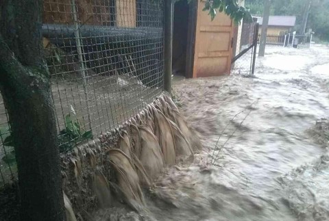 Vyliaty potok po daždi 