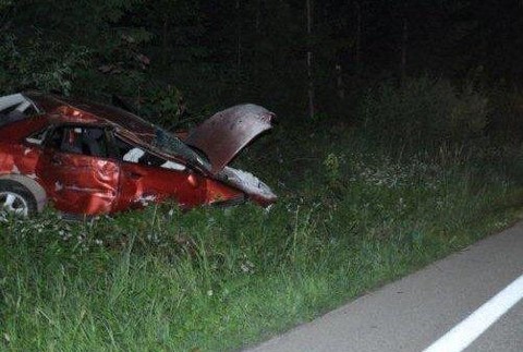 zničené Audi vodiča, ktorý ušiel