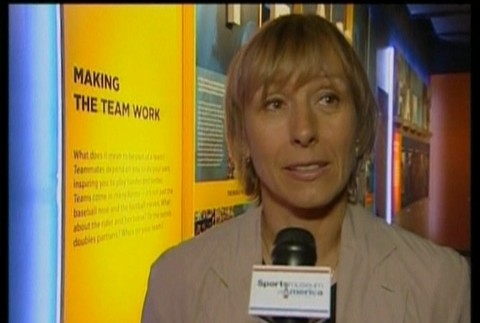 martina navratilova v sportovom muzeu