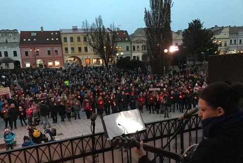 Zhromaždenie Prešov - Rok po vražde Jána Kuciaka a Martiny Kušnírovej