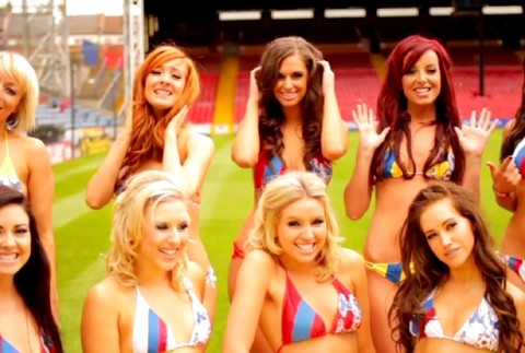 Roztlieskavačky sexi ženy futbalový klub Crystal Palace