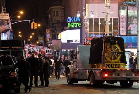 times square, new york, policajti policaj. auto