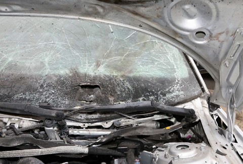 výbušnina v policajnom aute