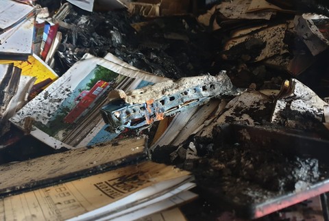 Zničený byt po požiari v Bratislave