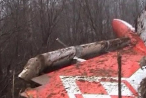 Havarované lietadlo, chvost, Kaczynski