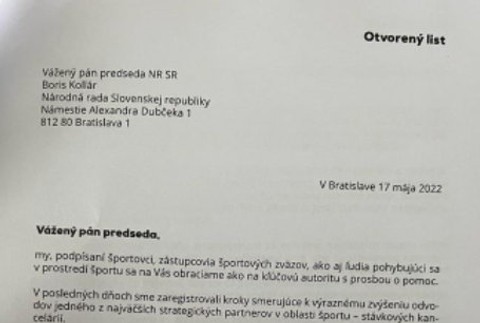 otvorený list športovci 2