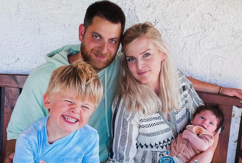 Nikol Štíbrová Leitgeb s rodinou