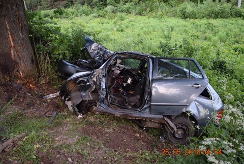 muž narazil do stromu