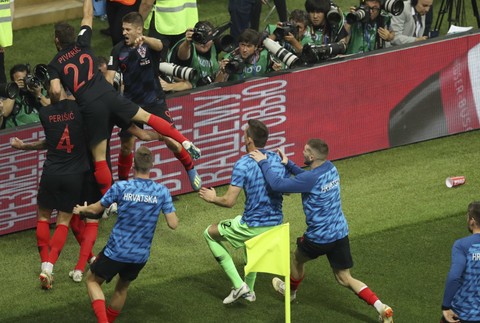 Chorvátsko oslava Mandžukič gól