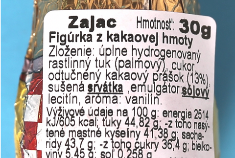 Príklady zloženia kakaových figúrok
